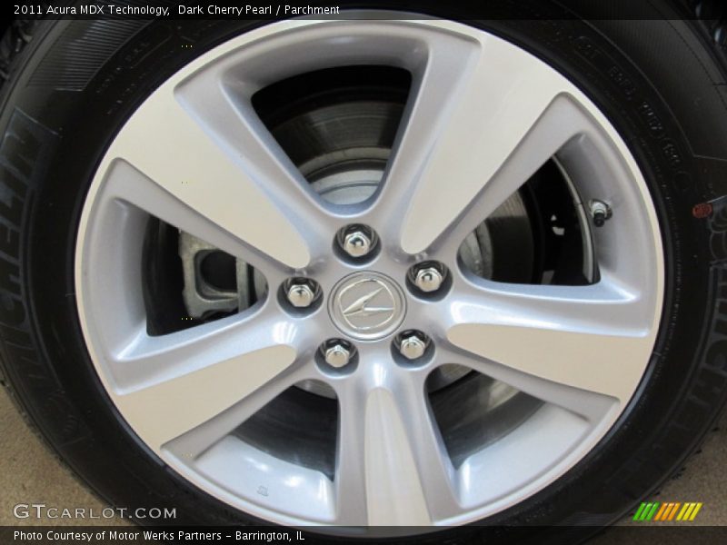 Dark Cherry Pearl / Parchment 2011 Acura MDX Technology