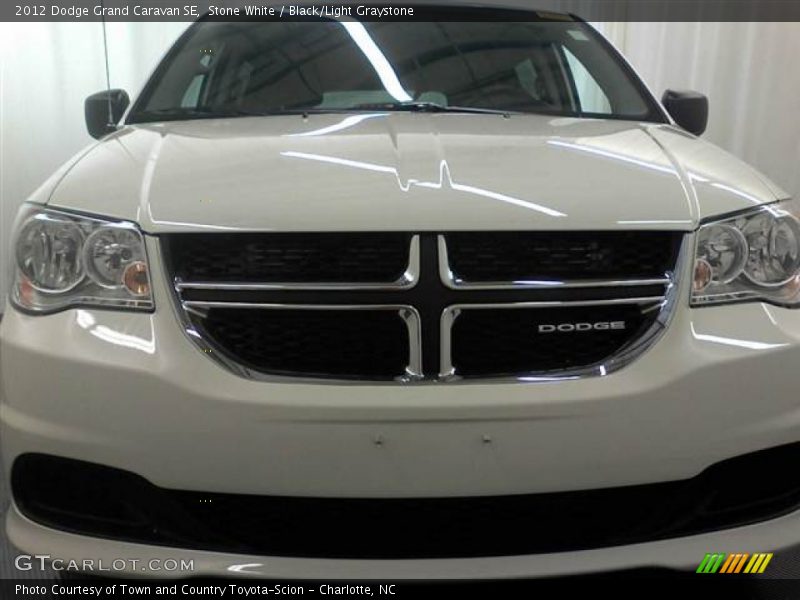 Stone White / Black/Light Graystone 2012 Dodge Grand Caravan SE