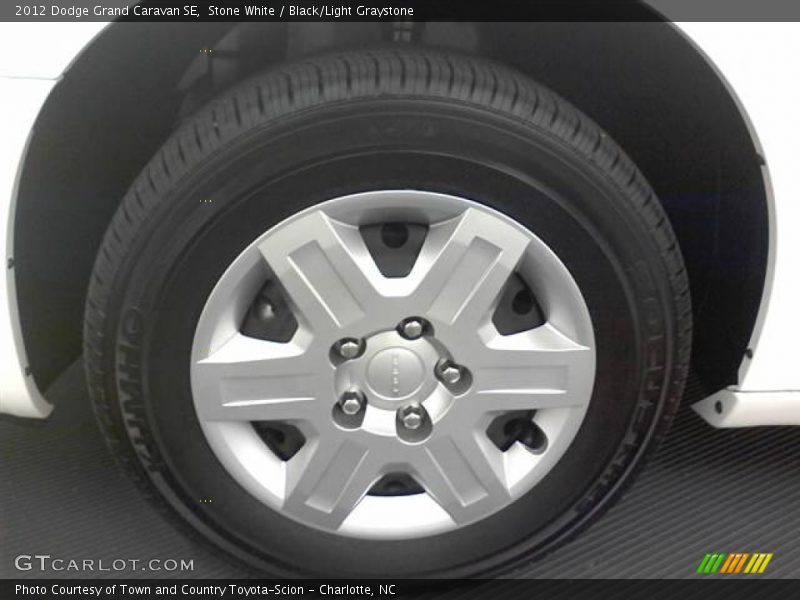Stone White / Black/Light Graystone 2012 Dodge Grand Caravan SE