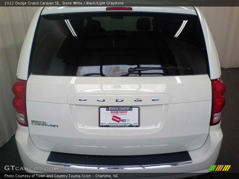 Stone White / Black/Light Graystone 2012 Dodge Grand Caravan SE