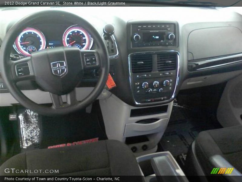 Stone White / Black/Light Graystone 2012 Dodge Grand Caravan SE