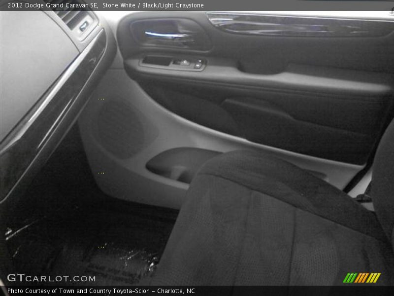 Stone White / Black/Light Graystone 2012 Dodge Grand Caravan SE