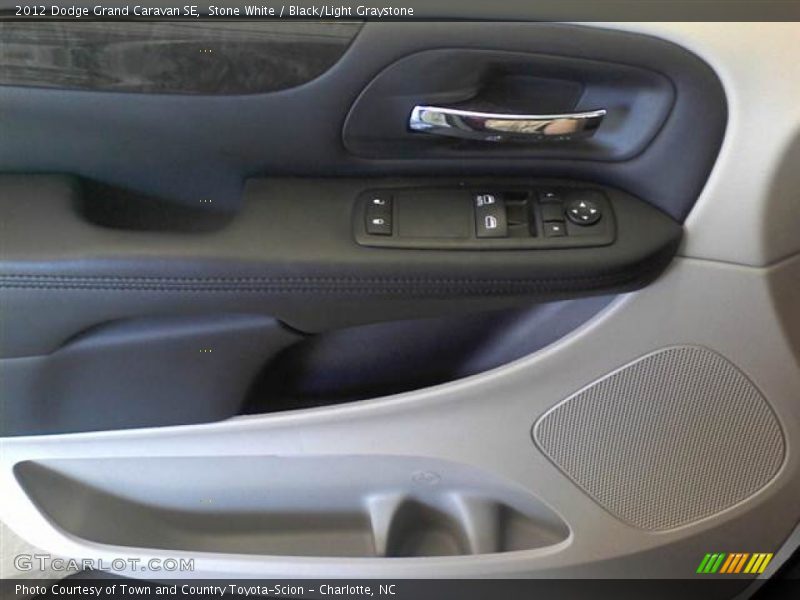 Stone White / Black/Light Graystone 2012 Dodge Grand Caravan SE