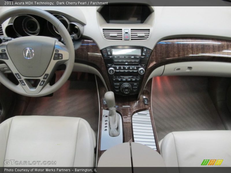 Dark Cherry Pearl / Parchment 2011 Acura MDX Technology