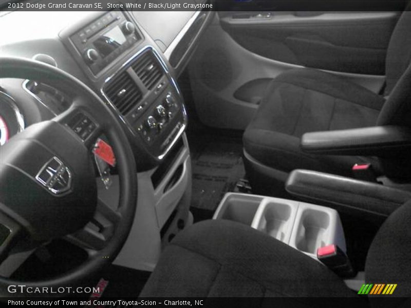 Stone White / Black/Light Graystone 2012 Dodge Grand Caravan SE
