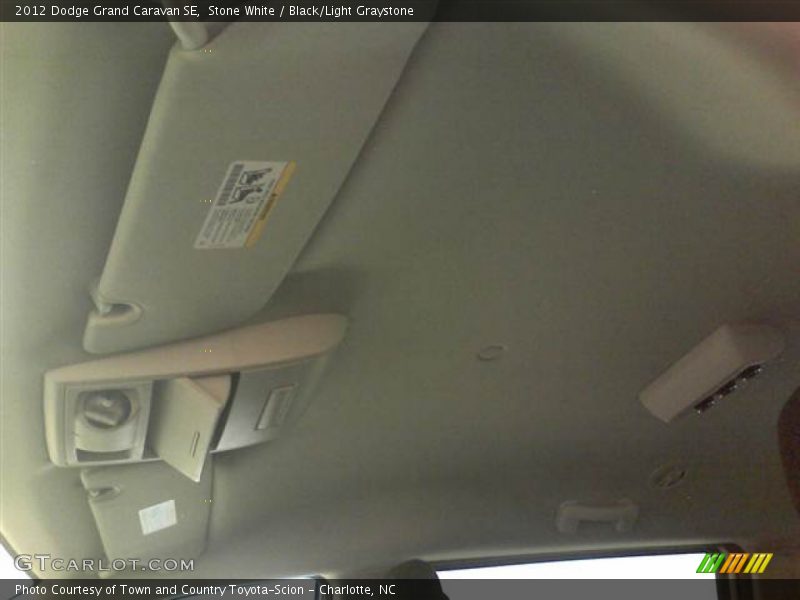 Stone White / Black/Light Graystone 2012 Dodge Grand Caravan SE
