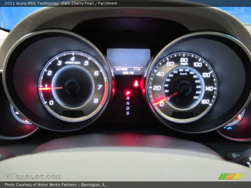 Dark Cherry Pearl / Parchment 2011 Acura MDX Technology