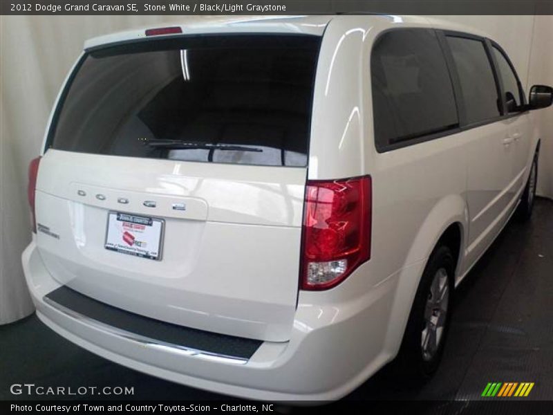 Stone White / Black/Light Graystone 2012 Dodge Grand Caravan SE