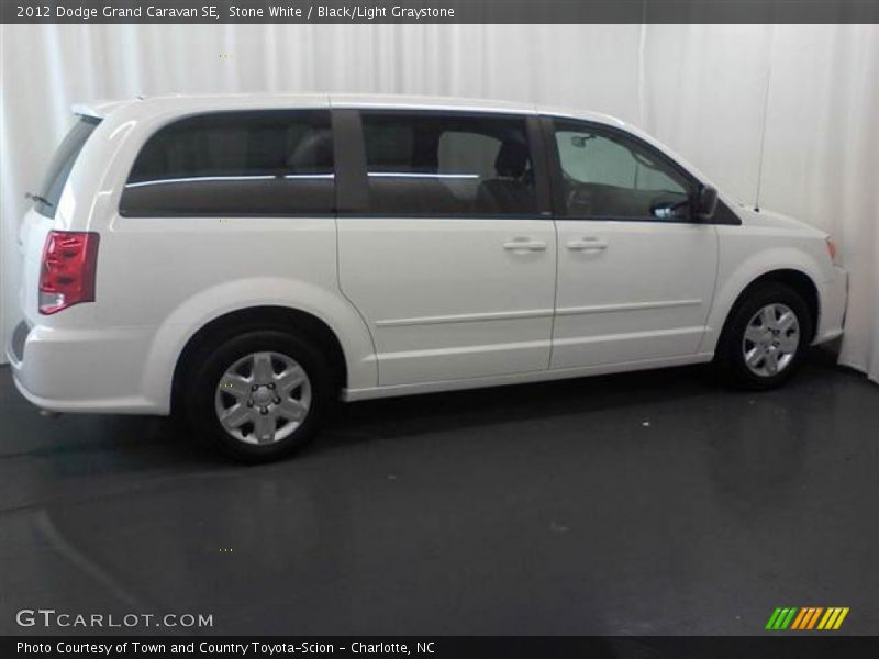 Stone White / Black/Light Graystone 2012 Dodge Grand Caravan SE
