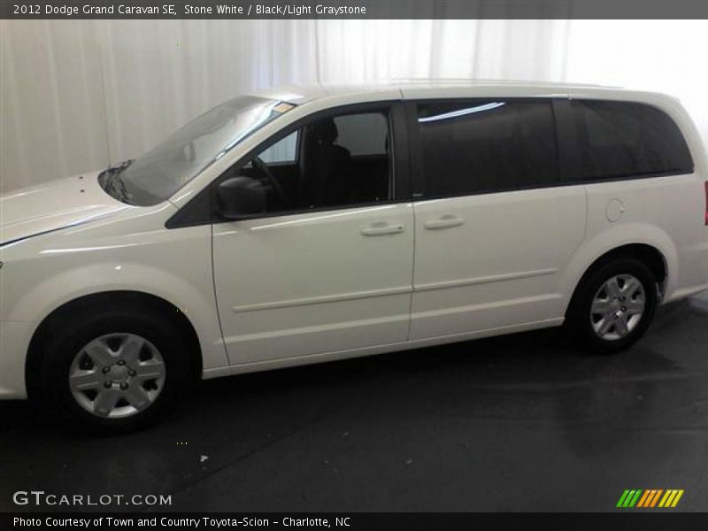 Stone White / Black/Light Graystone 2012 Dodge Grand Caravan SE