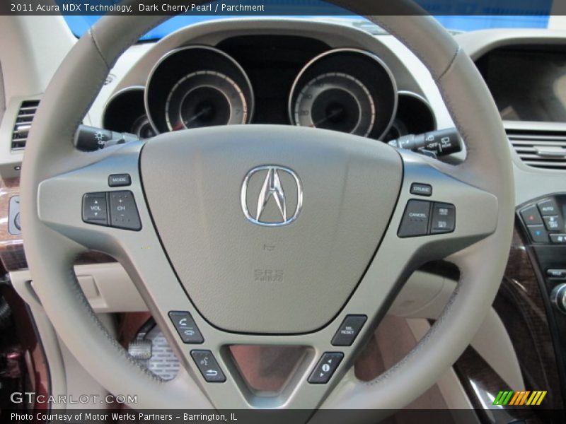 Dark Cherry Pearl / Parchment 2011 Acura MDX Technology