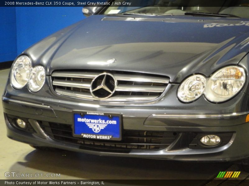 Steel Grey Metallic / Ash Grey 2008 Mercedes-Benz CLK 350 Coupe