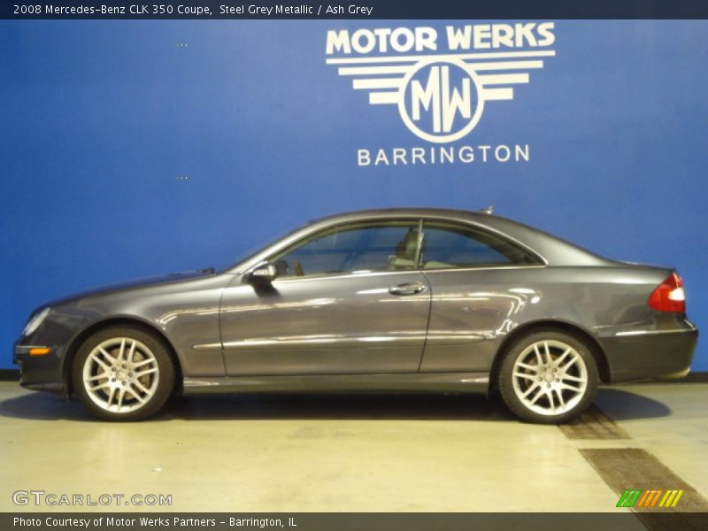 Steel Grey Metallic / Ash Grey 2008 Mercedes-Benz CLK 350 Coupe