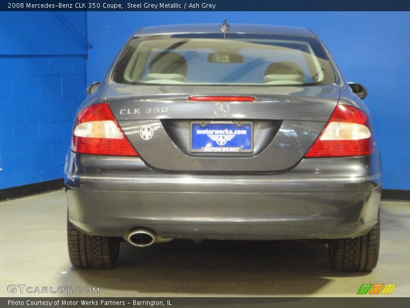 Steel Grey Metallic / Ash Grey 2008 Mercedes-Benz CLK 350 Coupe