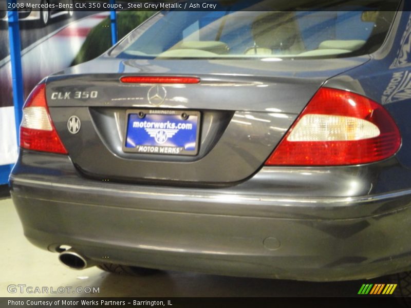 Steel Grey Metallic / Ash Grey 2008 Mercedes-Benz CLK 350 Coupe
