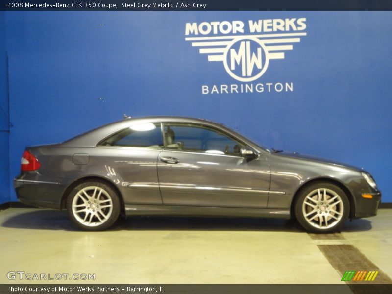Steel Grey Metallic / Ash Grey 2008 Mercedes-Benz CLK 350 Coupe