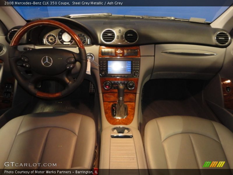 Steel Grey Metallic / Ash Grey 2008 Mercedes-Benz CLK 350 Coupe