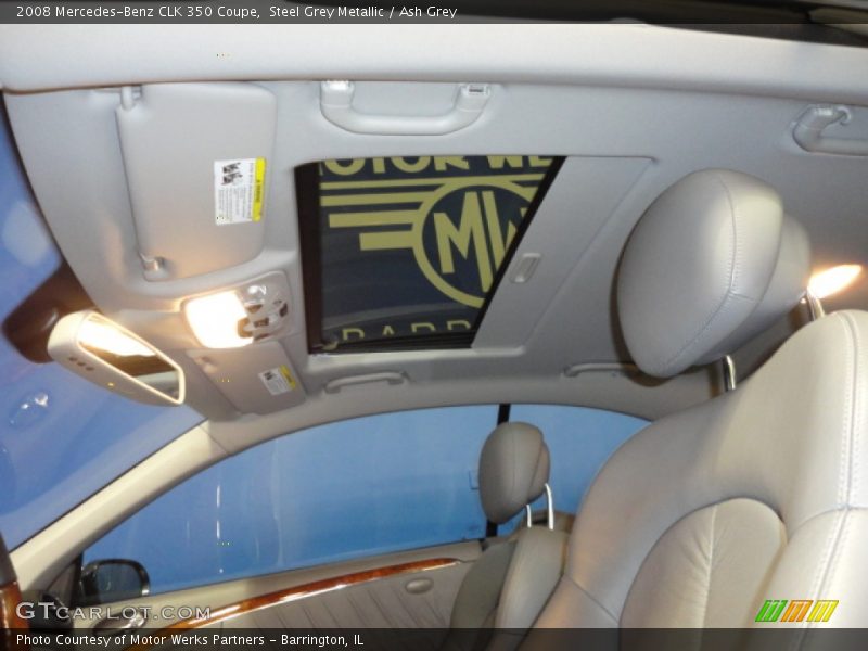 Steel Grey Metallic / Ash Grey 2008 Mercedes-Benz CLK 350 Coupe