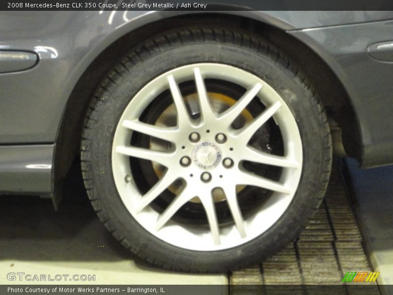 Steel Grey Metallic / Ash Grey 2008 Mercedes-Benz CLK 350 Coupe