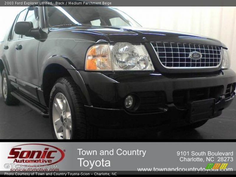 Black / Medium Parchment Beige 2003 Ford Explorer Limited
