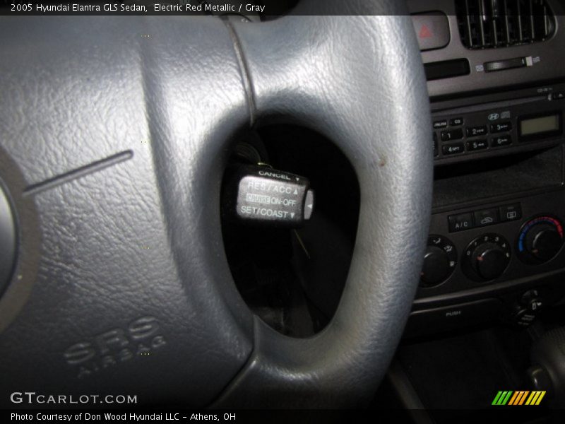 Electric Red Metallic / Gray 2005 Hyundai Elantra GLS Sedan