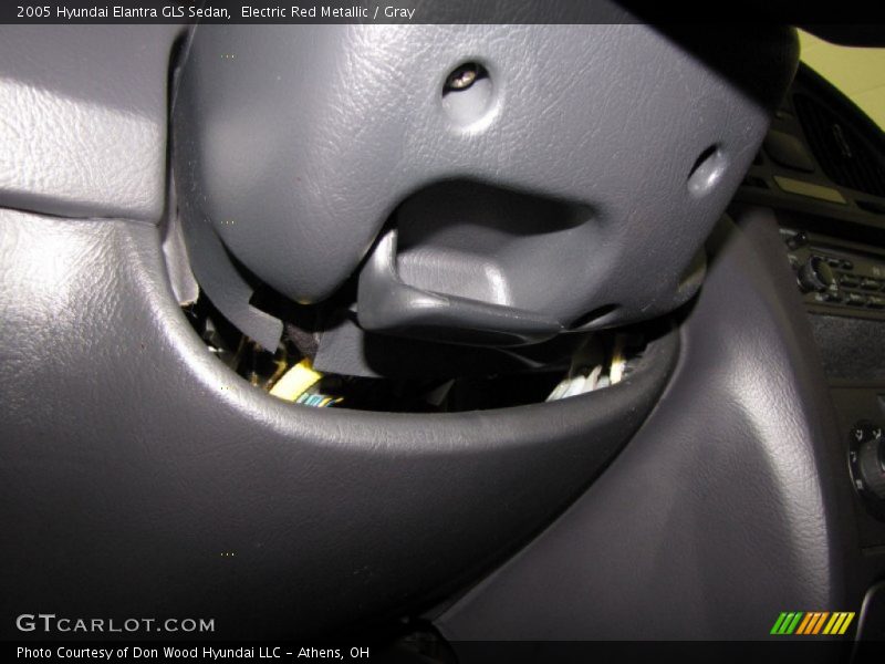 Electric Red Metallic / Gray 2005 Hyundai Elantra GLS Sedan