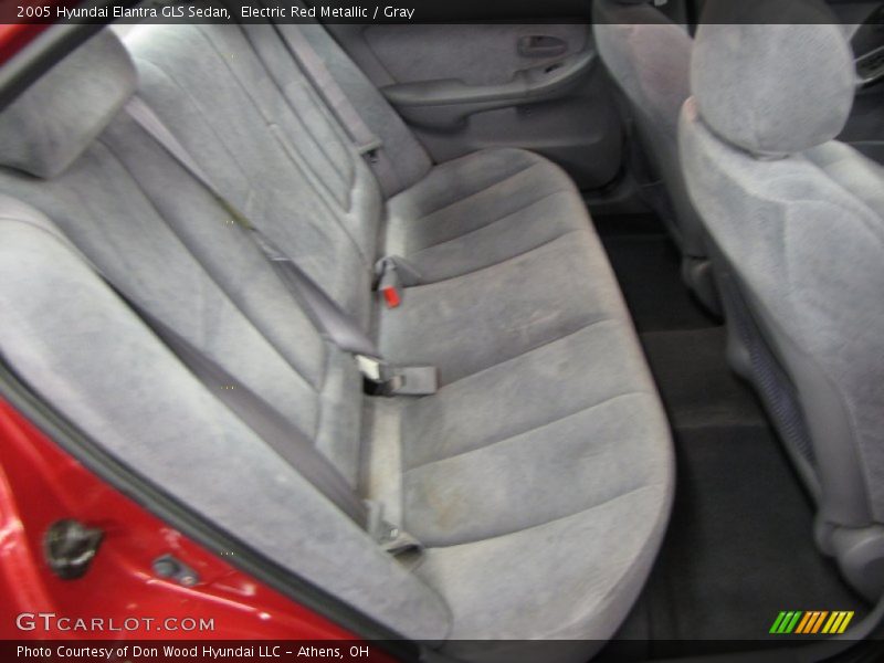 Electric Red Metallic / Gray 2005 Hyundai Elantra GLS Sedan