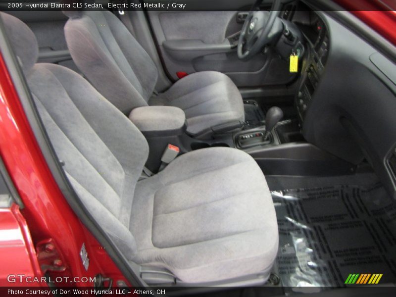 Electric Red Metallic / Gray 2005 Hyundai Elantra GLS Sedan