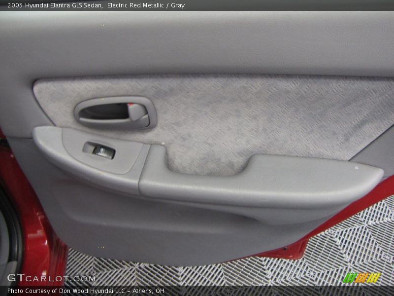 Electric Red Metallic / Gray 2005 Hyundai Elantra GLS Sedan