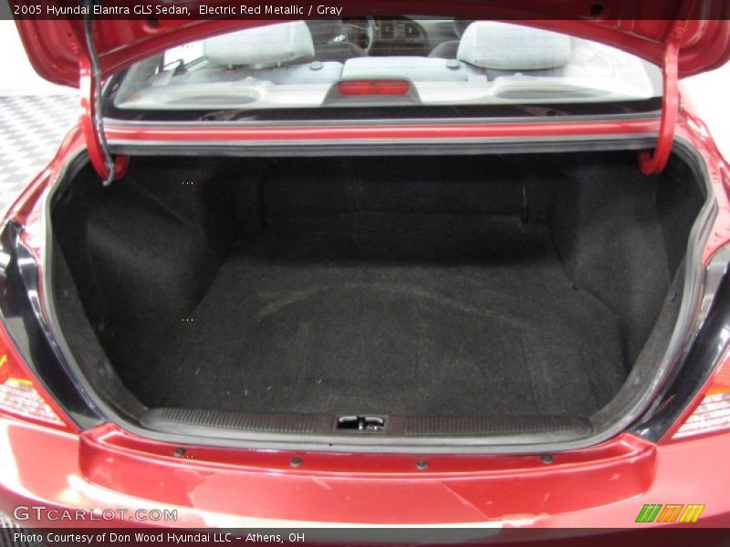 Electric Red Metallic / Gray 2005 Hyundai Elantra GLS Sedan