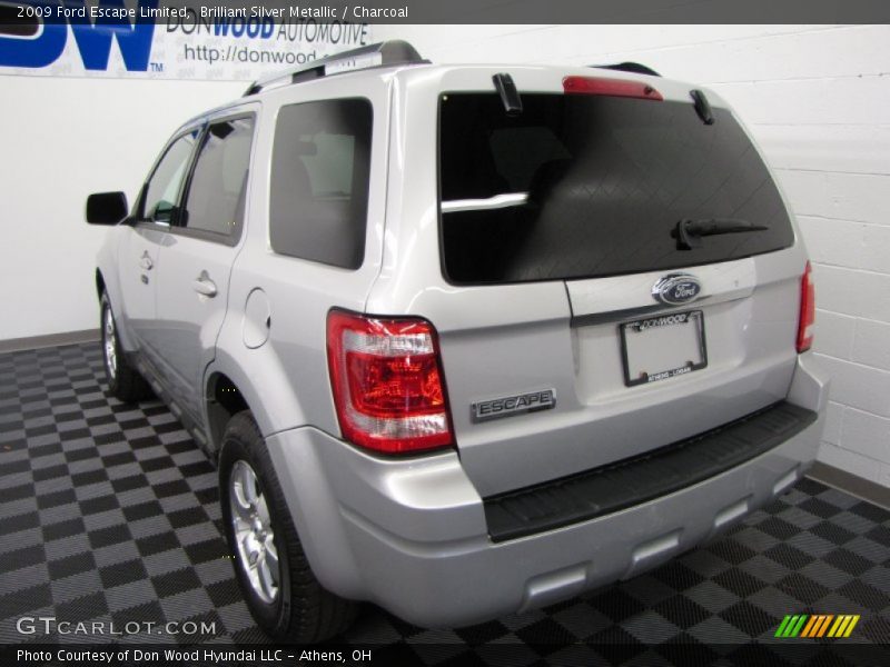 Brilliant Silver Metallic / Charcoal 2009 Ford Escape Limited