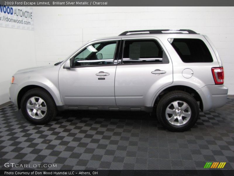 Brilliant Silver Metallic / Charcoal 2009 Ford Escape Limited