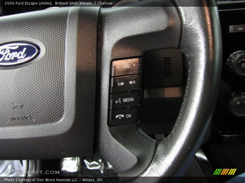 Brilliant Silver Metallic / Charcoal 2009 Ford Escape Limited