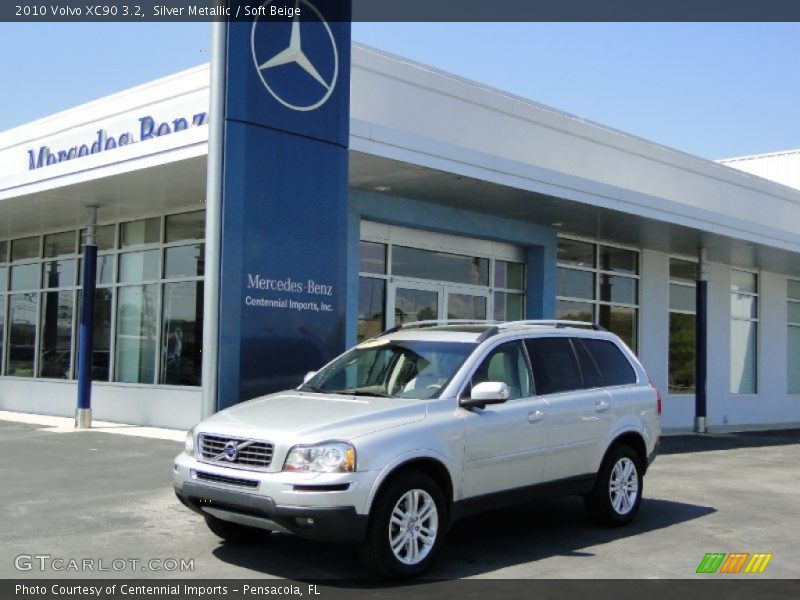 Silver Metallic / Soft Beige 2010 Volvo XC90 3.2