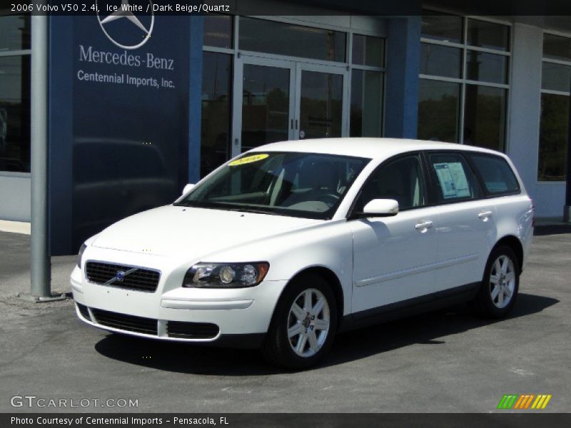 Ice White / Dark Beige/Quartz 2006 Volvo V50 2.4i