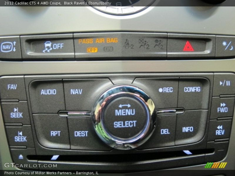 Controls of 2012 CTS 4 AWD Coupe