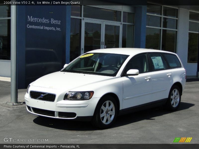 Ice White / Dark Beige/Quartz 2006 Volvo V50 2.4i