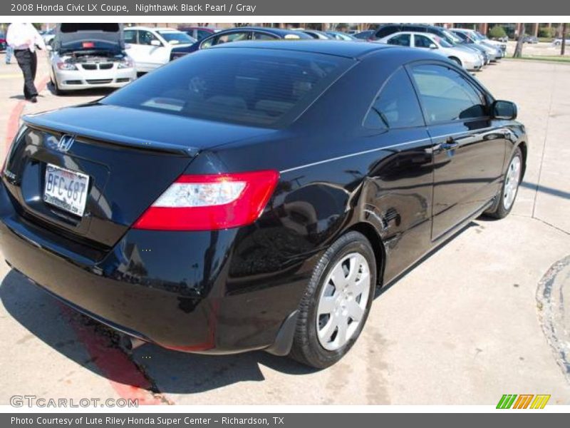 Nighthawk Black Pearl / Gray 2008 Honda Civic LX Coupe