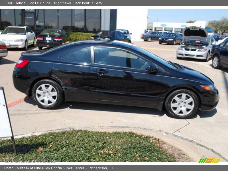 Nighthawk Black Pearl / Gray 2008 Honda Civic LX Coupe