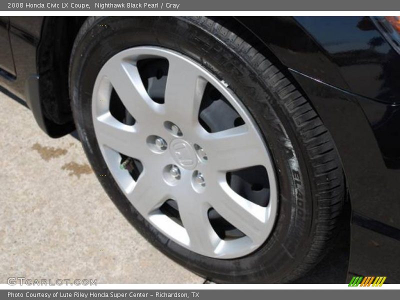 Nighthawk Black Pearl / Gray 2008 Honda Civic LX Coupe