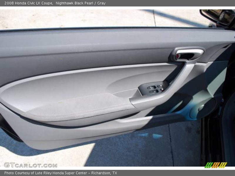Nighthawk Black Pearl / Gray 2008 Honda Civic LX Coupe