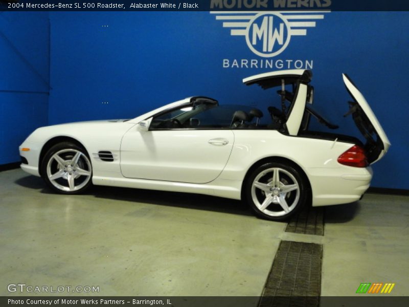 Alabaster White / Black 2004 Mercedes-Benz SL 500 Roadster