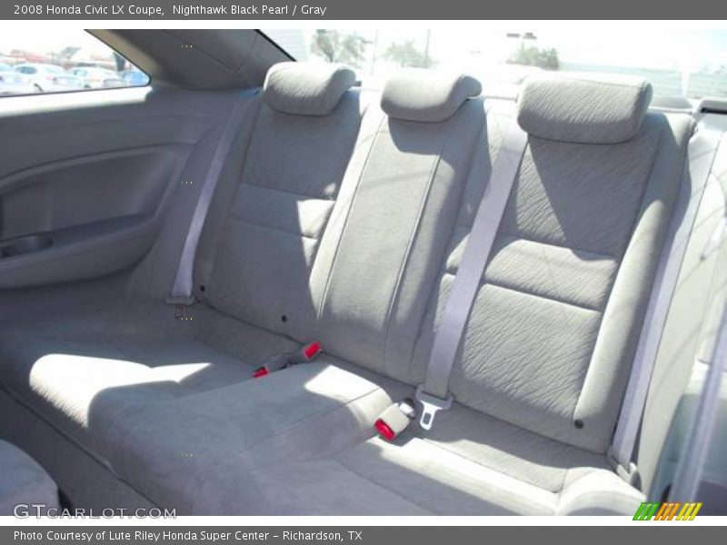 Nighthawk Black Pearl / Gray 2008 Honda Civic LX Coupe