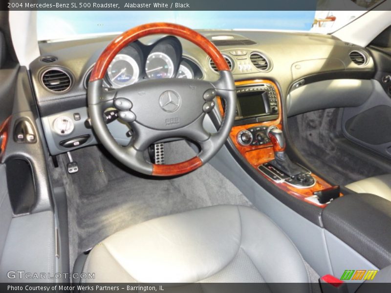 Alabaster White / Black 2004 Mercedes-Benz SL 500 Roadster