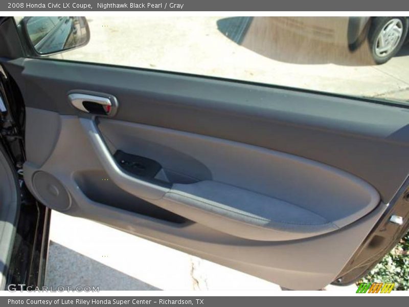 Nighthawk Black Pearl / Gray 2008 Honda Civic LX Coupe