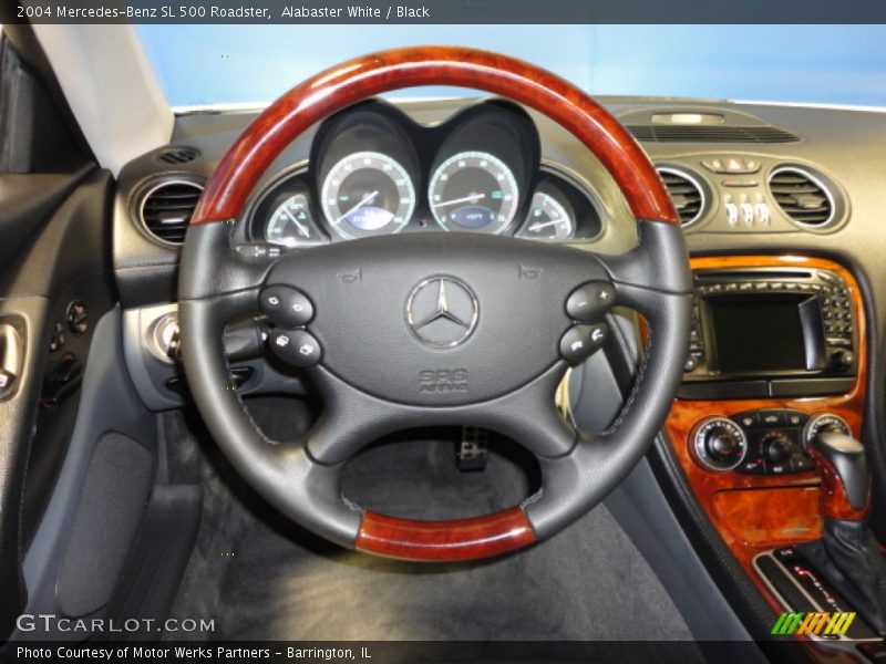 Alabaster White / Black 2004 Mercedes-Benz SL 500 Roadster
