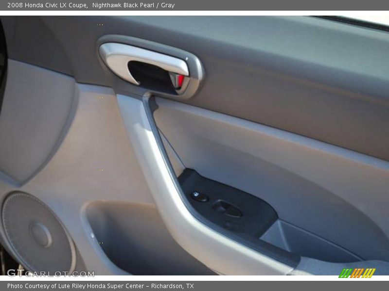 Nighthawk Black Pearl / Gray 2008 Honda Civic LX Coupe