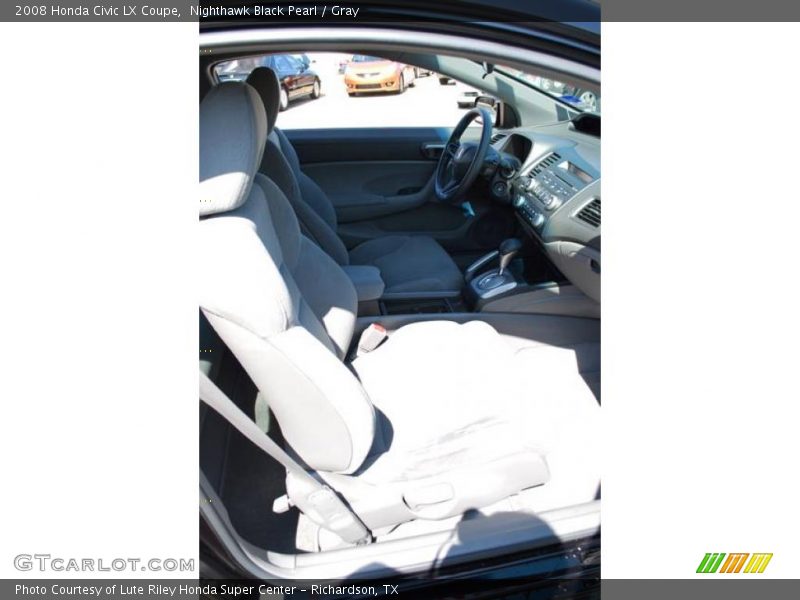 Nighthawk Black Pearl / Gray 2008 Honda Civic LX Coupe