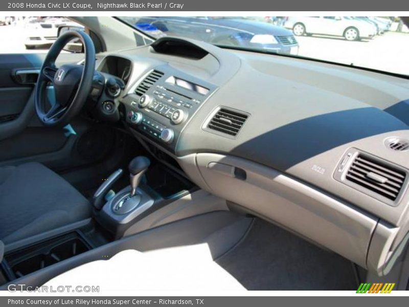 Nighthawk Black Pearl / Gray 2008 Honda Civic LX Coupe