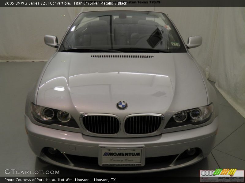 Titanium Silver Metallic / Black 2005 BMW 3 Series 325i Convertible